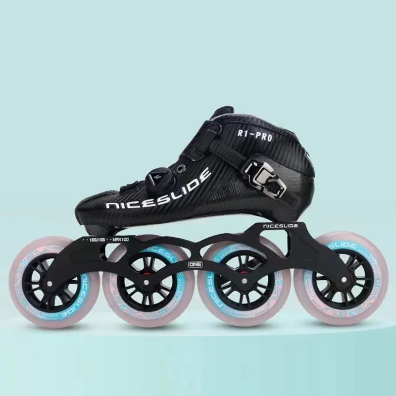 Original Niceslide R1-Pro Speed Inline Skates CNC Frame 3 or 4 High Elasticity Rubber Wheels for Marathon Racing Skating
Original Niceslide R1-Pro Speed Inline Skates CNC Frame 3 or 4 High Elasticity Rubber Wheels for Marathon Racing Skating