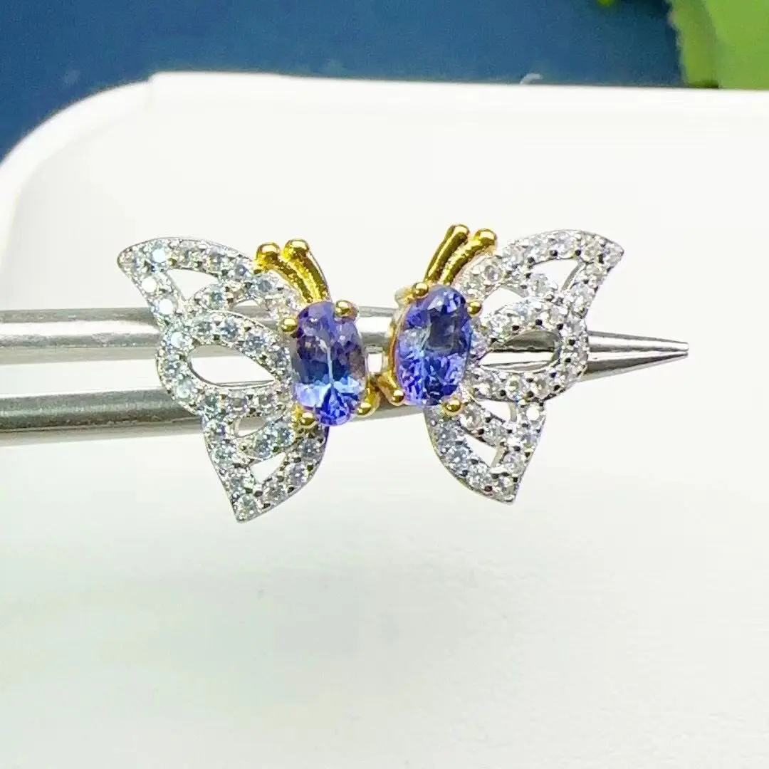 Best Seller Fine Jewelry Woman Tanzanite Earrings With Natural Tanzanite Gemstone 3*5mm Earrings For Woman Gift Wedding Party
Best Seller Fine Jewelry Woman Tanzanite Earrings With Natural Tanzanite Gemstone 3*5mm Earrings For Woman Gift Wedding Party