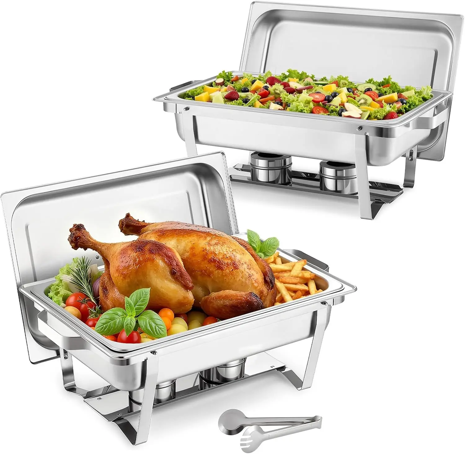 RecChafing Dishes, 9 Qt 2 Pack Stainless Steel Chafing Dish, Food Warmer Chafer Complete Set with Hollow Handle, 1 Food Tongs, L
RecChafing Dishes, 9 Qt 2 Pack Stainless Steel Chafing Dish, Food Warmer Chafer Complete Set with Hollow Handle, 1 Food Tongs, L