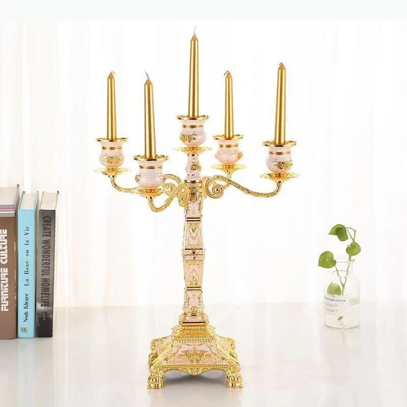 Retro Alloy Candle Five Heads Candlestick Ornaments Wedding Props Candle Rack Candlelight Dinner Candles Stand
Retro Alloy Candle Five Heads Candlestick Ornaments Wedding Props Candle Rack Candlelight Dinner Candles Stand