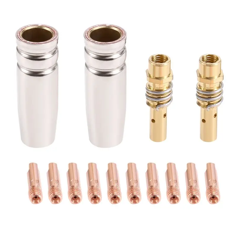 Комплект расходных материалов для сварочной горелки ABMH-14PCS 15AK: газовые сопла, держатели наконечников для MIG-горелок 15AK
Комплект расходных материалов для сварочной горелки ABMH-14PCS 15AK: газовые сопла, держатели наконечников для MIG-горелок 15AK