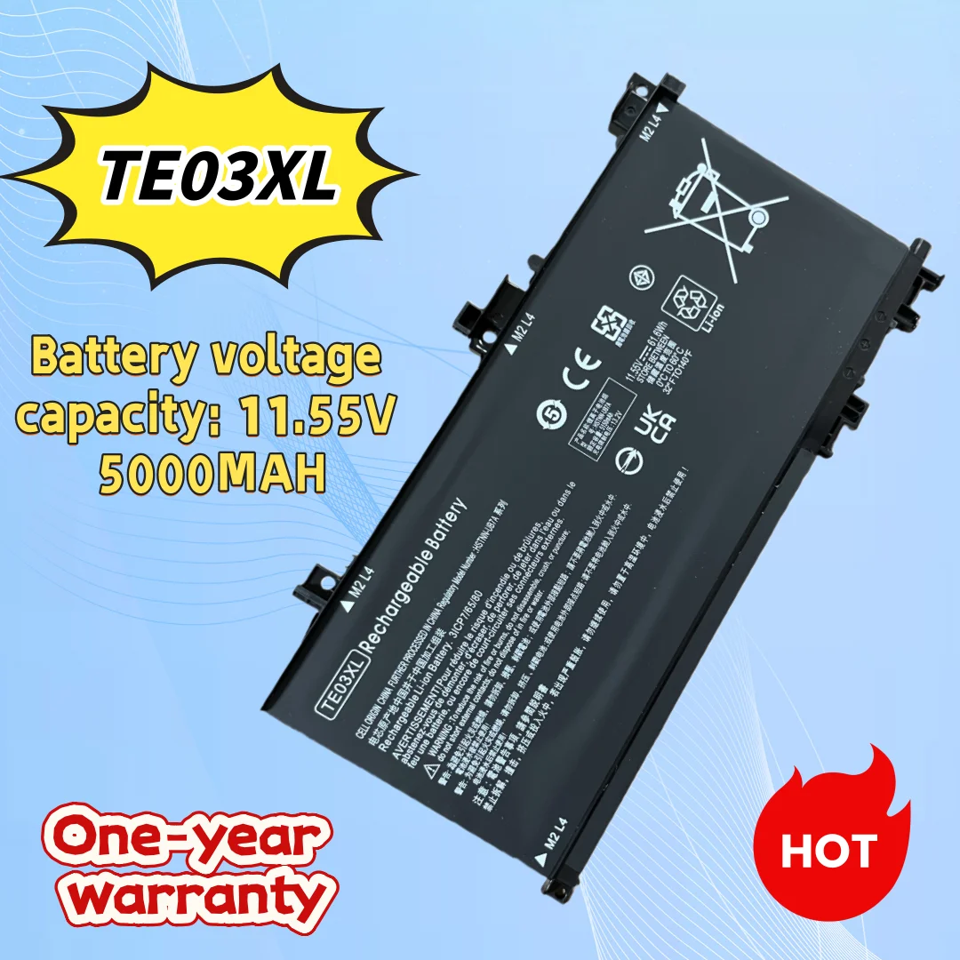 Newly designed for HP TE03XL HSTNN-UB7A TPN-Q173 849570 849910 notebook battery
Newly designed for HP TE03XL HSTNN-UB7A TPN-Q173 849570 849910 notebook battery