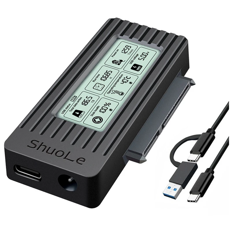 Переходник Shuole USB C в SATA, кабель-переходник USB3.2 Gen1 в SATA для 2,5/3,5-дюймового SSD HDD, внешний адаптер жесткого диска
Переходник Shuole USB C в SATA, кабель-переходник USB3.2 Gen1 в SATA для 2,5/3,5-дюймового SSD HDD, внешний адаптер жесткого диска