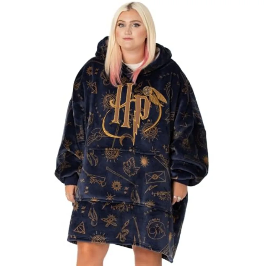 Womens Wearable Blanket Hoodie Adults Fluffy Fleece Hooded Pullover Hogwarts Graphic Wizard Lined Loungewear with Big Pocket
Womens Wearable Blanket Hoodie Adults Fluffy Fleece Hooded Pullover Hogwarts Graphic Wizard Lined Loungewear with Big Pocket