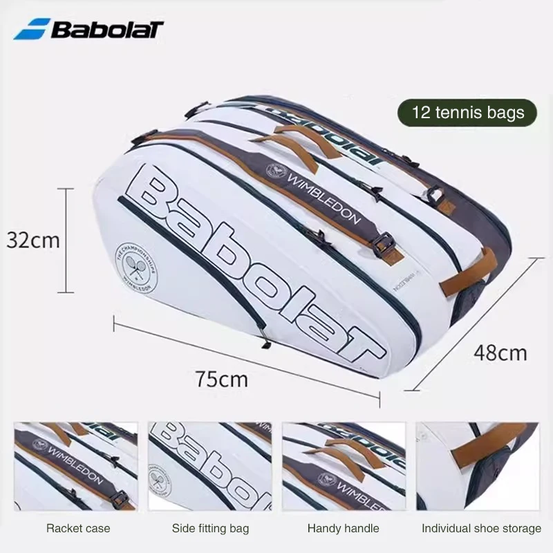 Рюкзак для теннисных ракеток Babolat Wimbledon RAFA RH6 RH12 для мужчин и женщин, сумка для теннисных ракеток для взрослых, рюкзак для теннисных ракеток с отделением для обуви
Рюкзак для теннисных ракеток Babolat Wimbledon RAFA RH6 RH12 для мужчин и женщин, сумка для теннисных ракеток для взрослых, рюкзак для теннисных ракеток с отделением для обуви