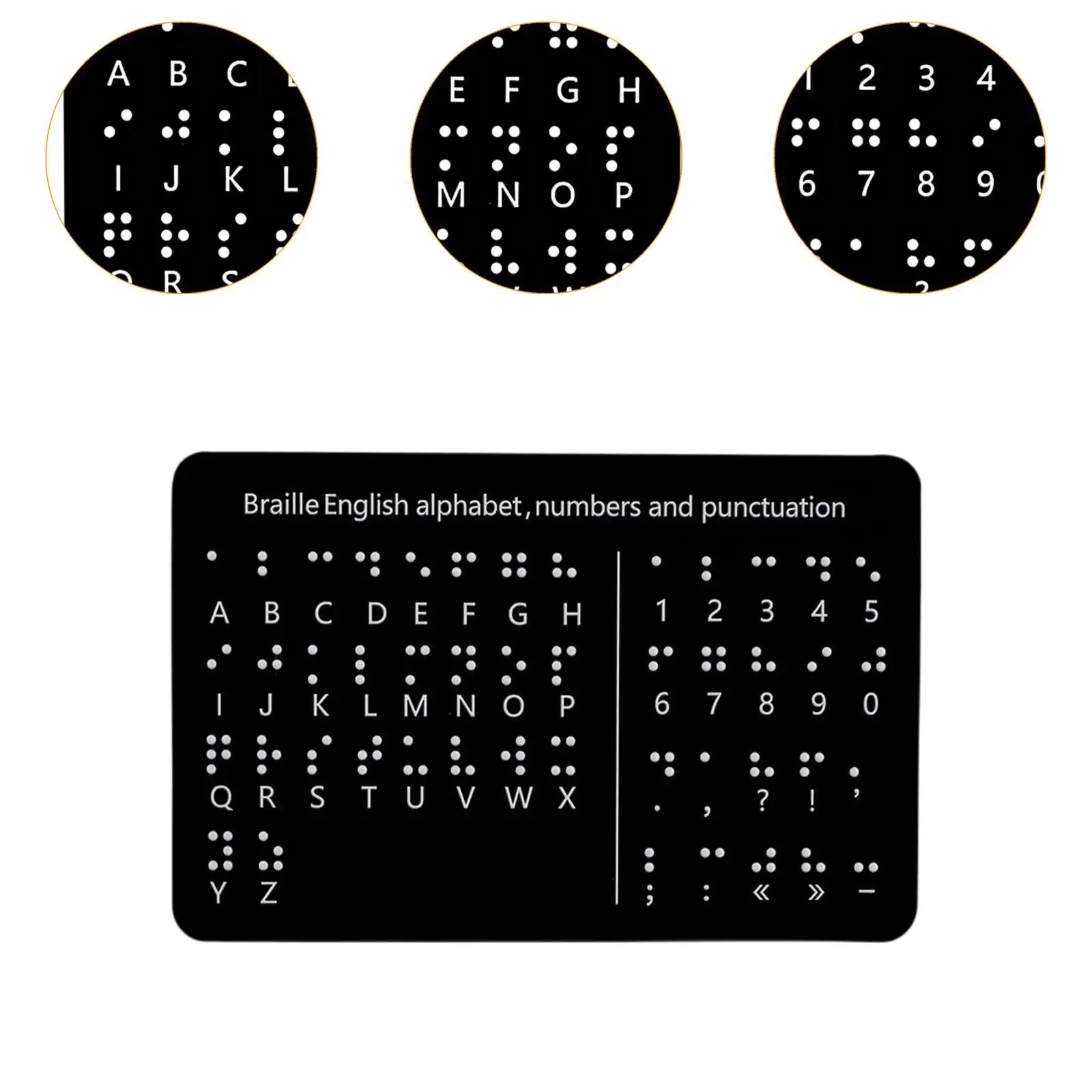 Braille Alphabet Board English Alphabet Numbers Punctuation Tactile Braille Teaching Aid Braille Learning for Office Beginners
Braille Alphabet Board English Alphabet Numbers Punctuation Tactile Braille Teaching Aid Braille Learning for Office Beginners