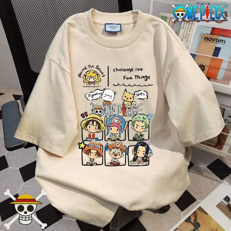 One Piece Luffy для мужчин и женщин, новая мода, простая и модная, аниме, мягкие и удобные, повседневные короткие рукава из чистого хлопка
One Piece Luffy для мужчин и женщин, новая мода, простая и модная, аниме, мягкие и удобные, повседневные короткие рукава из чистого хлопка