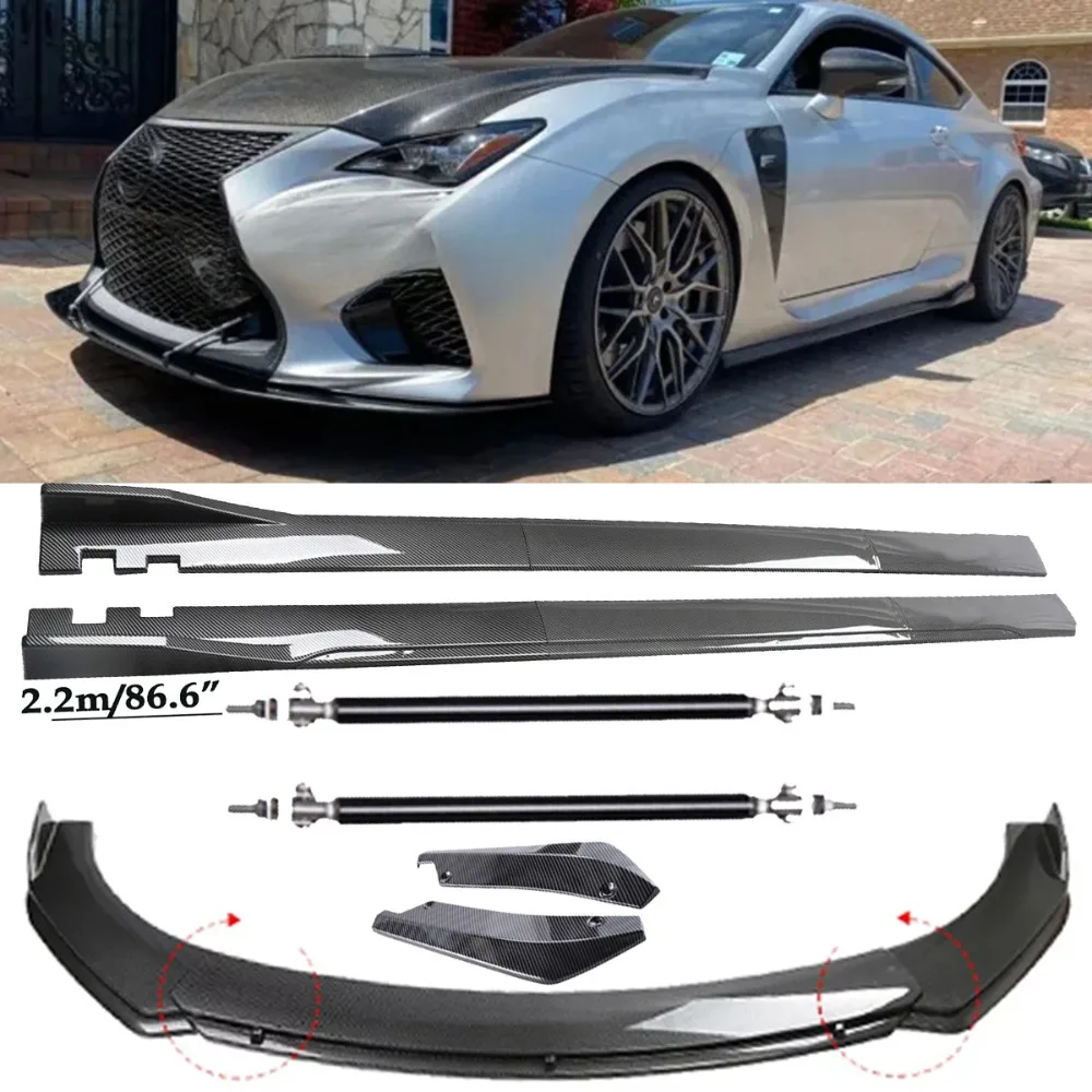 Carbon Fiber Front Bumper Lip Spoiler & Side Skirt For Lexus RCF Body Kits United States
Carbon Fiber Front Bumper Lip Spoiler & Side Skirt For Lexus RCF Body Kits United States