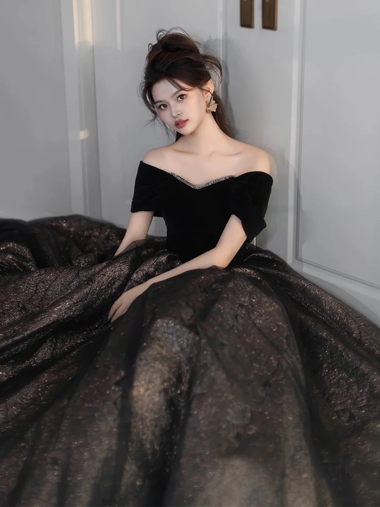 Ele Вечернее платье с пышными плечами, женская одежда для выступлений на фортепиано, роскошная юбка-миди Sensation, длинное платье
Ele Вечернее платье с пышными плечами, женская одежда для выступлений на фортепиано, роскошная юбка-миди Sensation, длинное платье