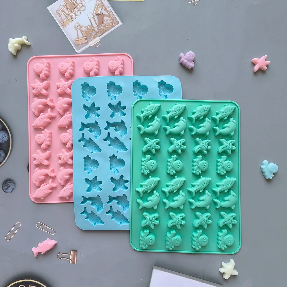 1/2/3pc 32-cavity silicone mold 3D marine organism shaped chocolate candy pudding cookies mold making cake baking utensils Tool
1/2/3pc 32-cavity silicone mold 3D marine organism shaped chocolate candy pudding cookies mold making cake baking utensils Tool