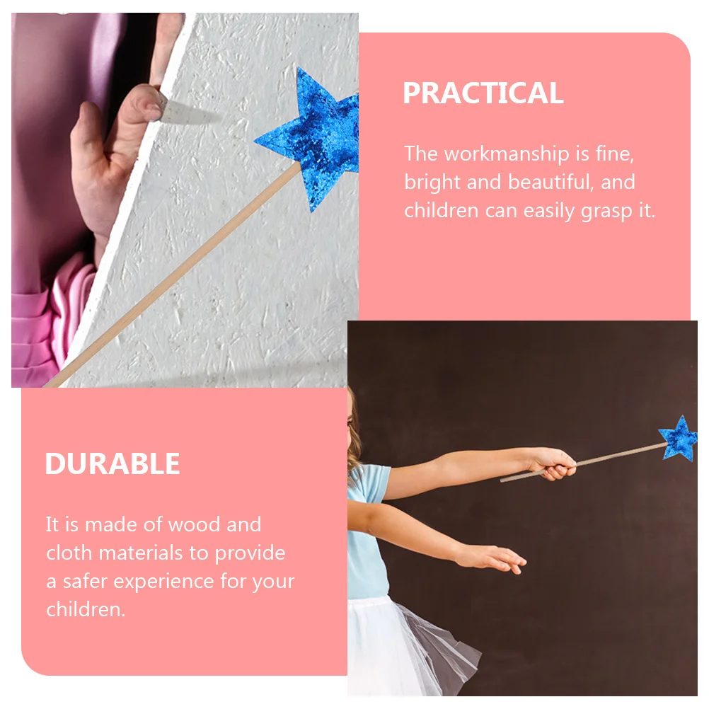 2Pcs Star Shape Fairy Wand Durable Wood Cloth Material Safe Comfortable Magical Stick Fairy Cosplay Party Birthday Wand
2Pcs Star Shape Fairy Wand Durable Wood Cloth Material Safe Comfortable Magical Stick Fairy Cosplay Party Birthday Wand