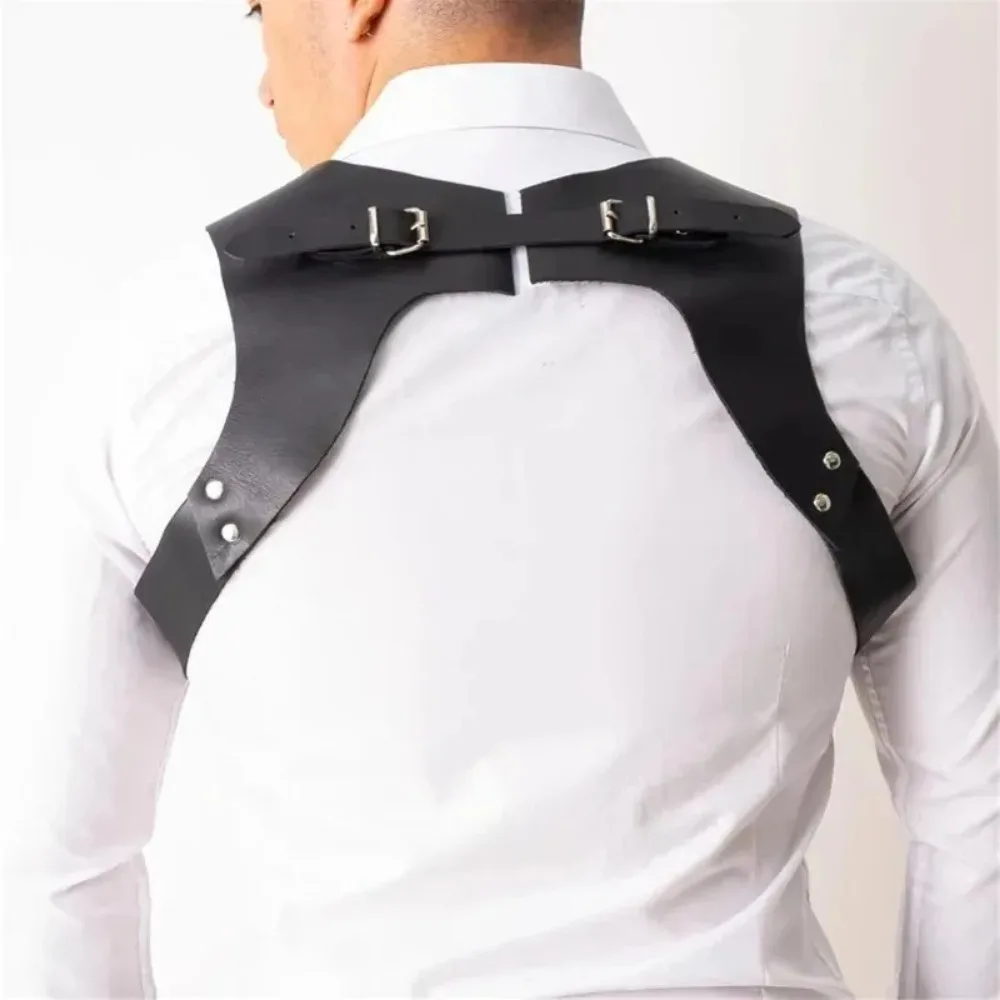 Adjustable Buckle Shoulder Armors Straps Punk Black Belt Club Party Rave Costumes Men Leather Suspenders Body Chest Suspenders
Adjustable Buckle Shoulder Armors Straps Punk Black Belt Club Party Rave Costumes Men Leather Suspenders Body Chest Suspenders