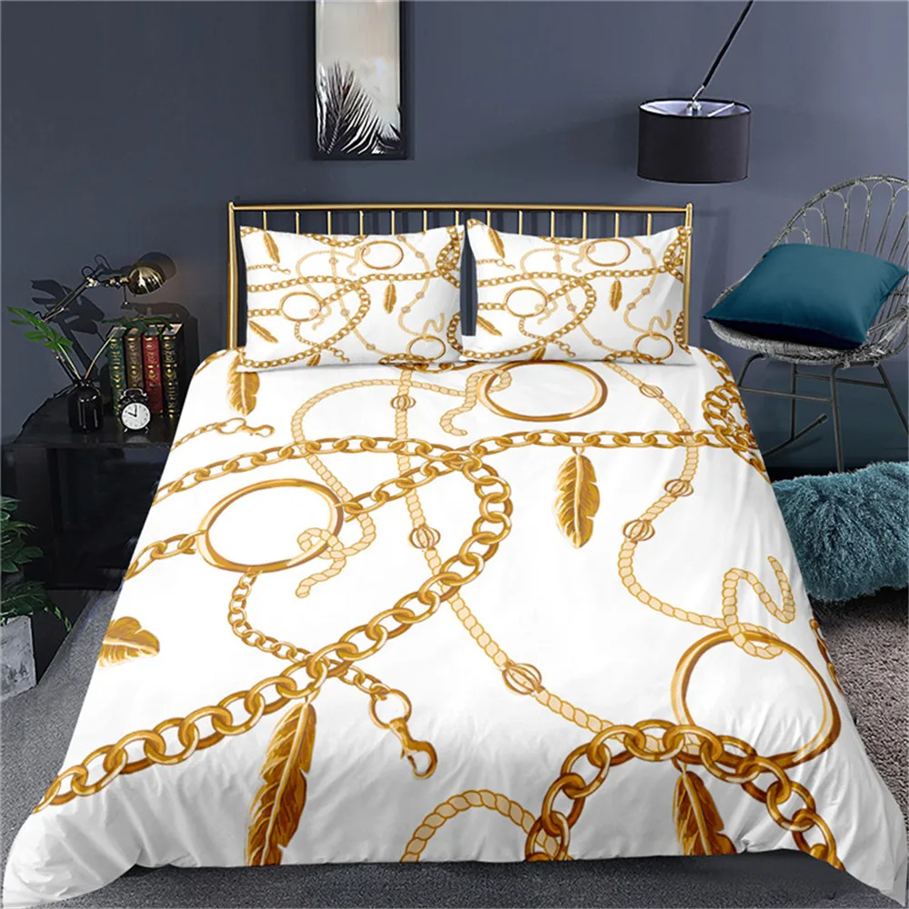 Bedding Set Luxury Duvet Cover Set Home Decor Bed Set Golden Duvet Cover 2/3pcs Comforter Cover With Pillowcase Full Queen Size
Bedding Set Luxury Duvet Cover Set Home Decor Bed Set Golden Duvet Cover 2/3pcs Comforter Cover With Pillowcase Full Queen Size