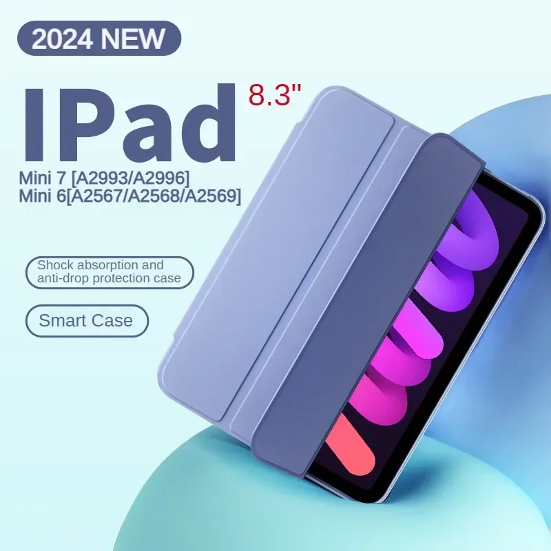 Smart Case For Apple iPad Mini 7 8.3 inch 2024 Trifold Magnetic Leaher Stand Tablet Cover for ipad mini 6 generacion A2567 funda
Smart Case For Apple iPad Mini 7 8.3 inch 2024 Trifold Magnetic Leaher Stand Tablet Cover for ipad mini 6 generacion A2567 funda