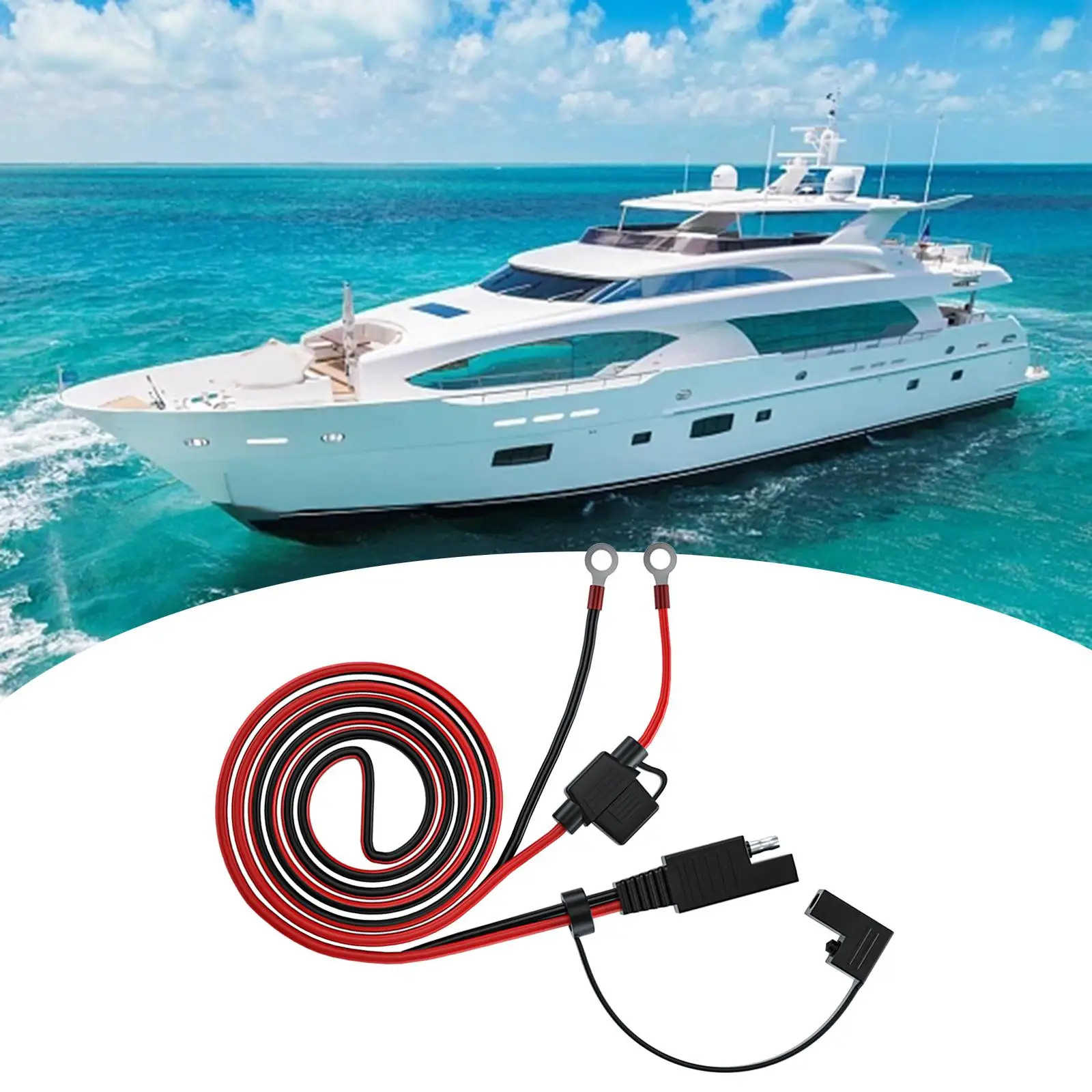 SAE to O Rings Terminal Harness 4.6ft Battery Extension Cable with Dust Cover Accessory Sturdy Copper Wire for Motorcycle
SAE to O Rings Terminal Harness 4.6ft Battery Extension Cable with Dust Cover Accessory Sturdy Copper Wire for Motorcycle