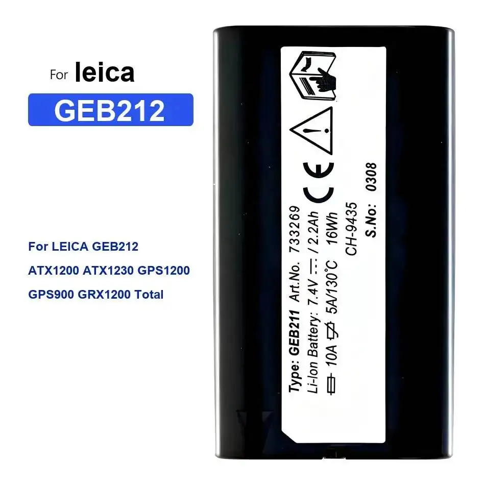 For Leica GEB212 ATX1200 ATX1230 GPS1200 GPS900 GRX1200 Total Station Battery Reliable Replacement 2600Mah
For Leica GEB212 ATX1200 ATX1230 GPS1200 GPS900 GRX1200 Total Station Battery Reliable Replacement 2600Mah