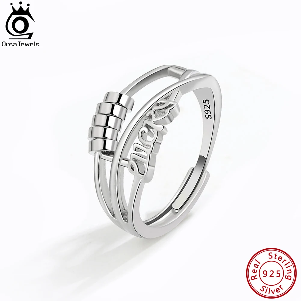 ORSA JEWELS 925 Sterling Silver Lucky Anxiety Rings for Women Teen Trendy Spinning Beads Finger Rings Party Jewelry SR296
ORSA JEWELS 925 Sterling Silver Lucky Anxiety Rings for Women Teen Trendy Spinning Beads Finger Rings Party Jewelry SR296