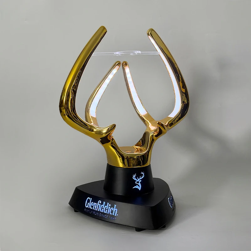 LED Color-Changing Light Whiskey Stand, Golden Antler Wine Rack, Bar Illuminated Champagne Display Stand
LED Color-Changing Light Whiskey Stand, Golden Antler Wine Rack, Bar Illuminated Champagne Display Stand