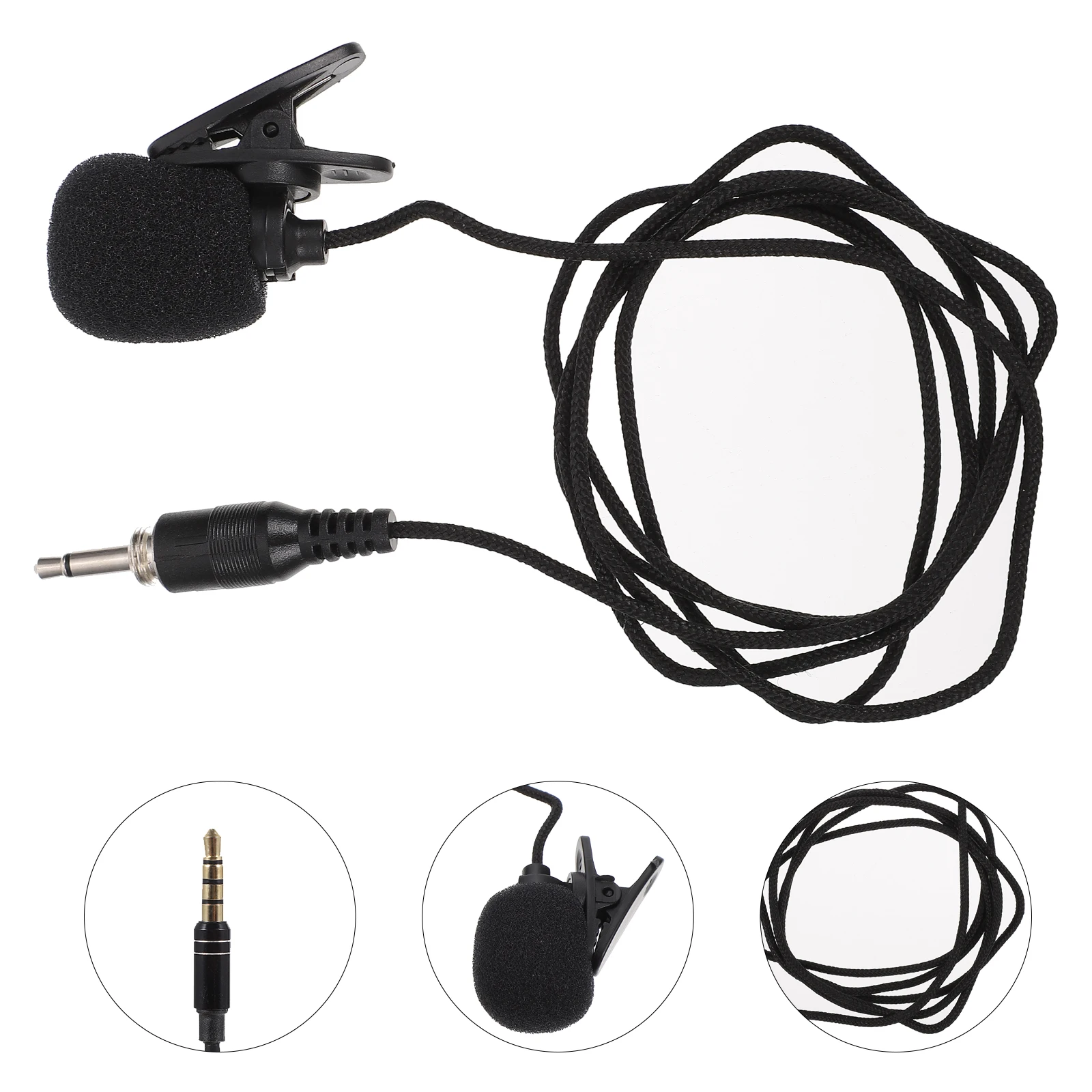 2 Pcs Lavalier Microphone Mini Clip On Mic for Teaching Amplifier Conference Recording 3.5MM Threaded Interface Portable 
2 Pcs Lavalier Microphone Mini Clip On Mic for Teaching Amplifier Conference Recording 3.5MM Threaded Interface Portable