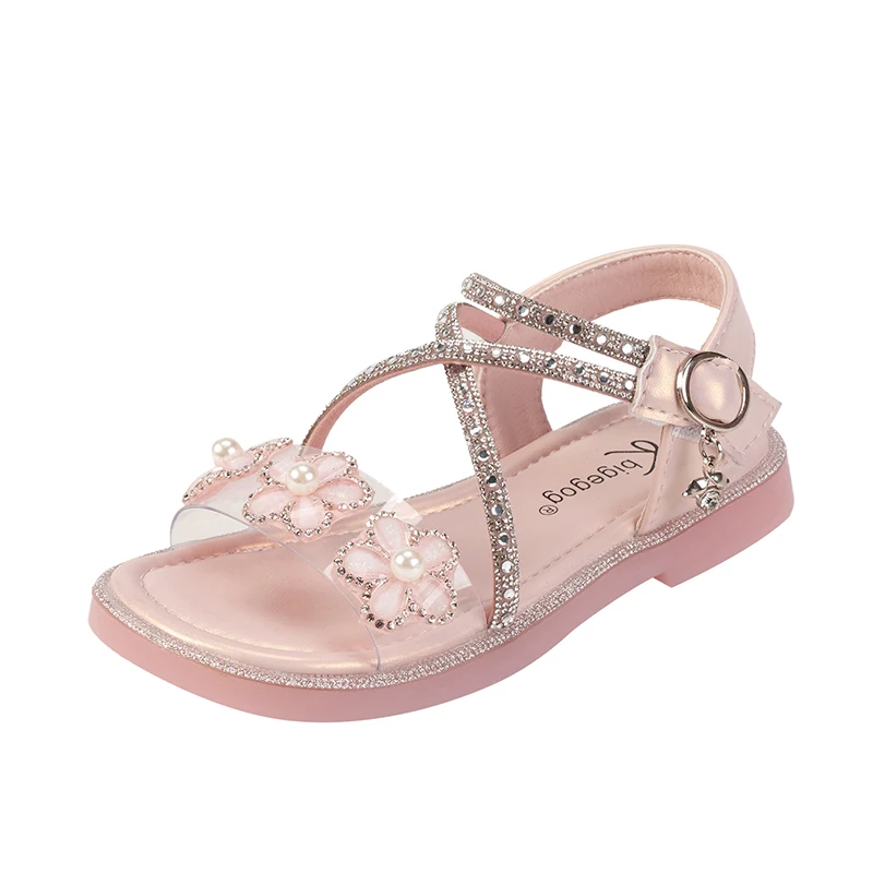 Girls Princess Sandals Children Summer Beach Shoes Soft Bottom Anti-slippery Fashion Kids Flowers Rhinestone Sandals Size 23-36
Girls Princess Sandals Children Summer Beach Shoes Soft Bottom Anti-slippery Fashion Kids Flowers Rhinestone Sandals Size 23-36