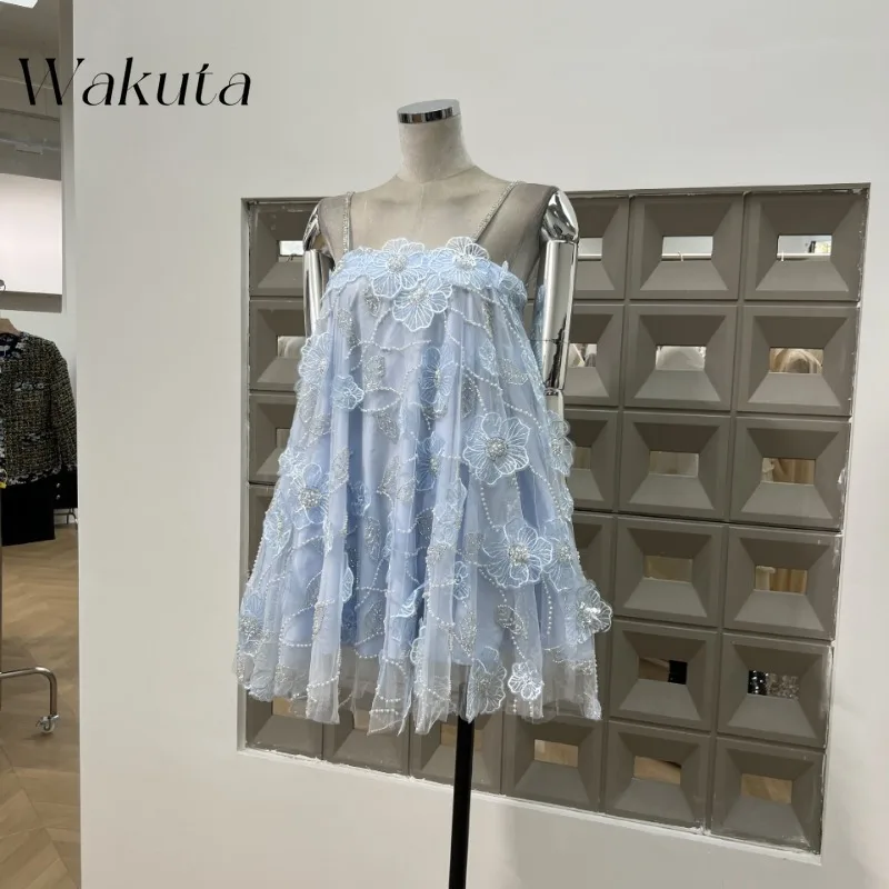 WAKUTA Trendy French Chic Strapless Vacation Robe Classic Heavy Industry Pearl Flower Diamond Suspender Beach Birthday Y2k Dress
WAKUTA Trendy French Chic Strapless Vacation Robe Classic Heavy Industry Pearl Flower Diamond Suspender Beach Birthday Y2k Dress