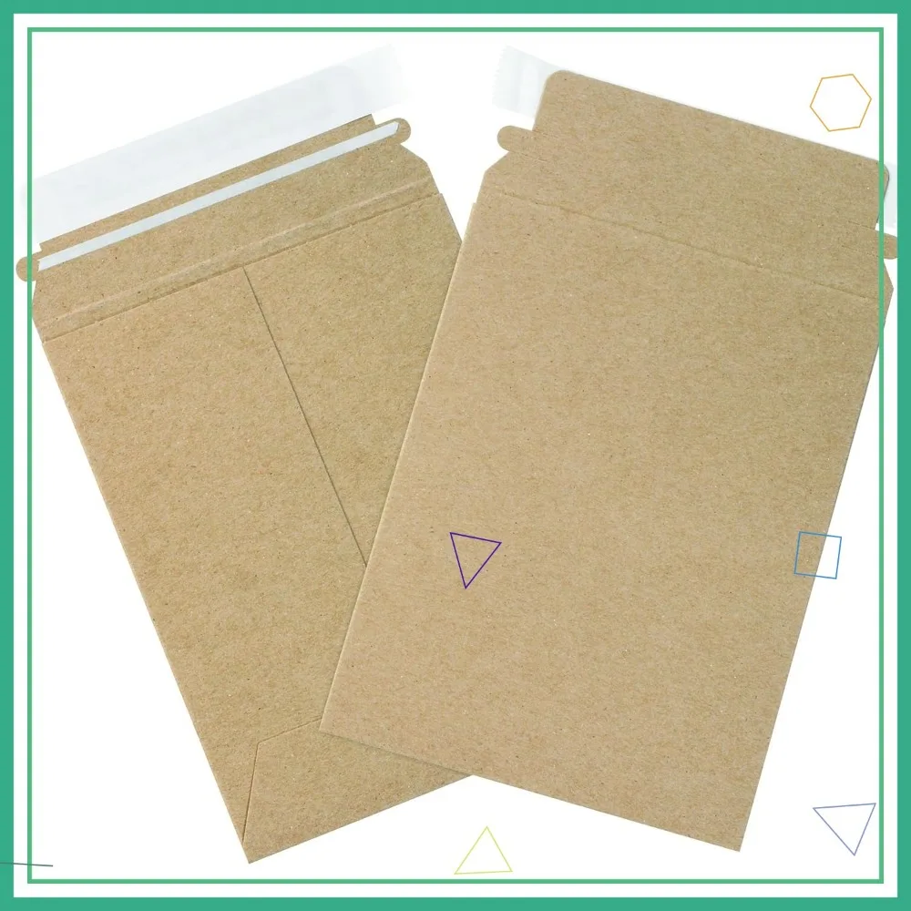 Rigid Mailers 6"x8" (100-Pack) Kraft Envelopes for Photos, Trading Cards, Small Documents
Rigid Mailers 6"x8" (100-Pack) Kraft Envelopes for Photos, Trading Cards, Small Documents