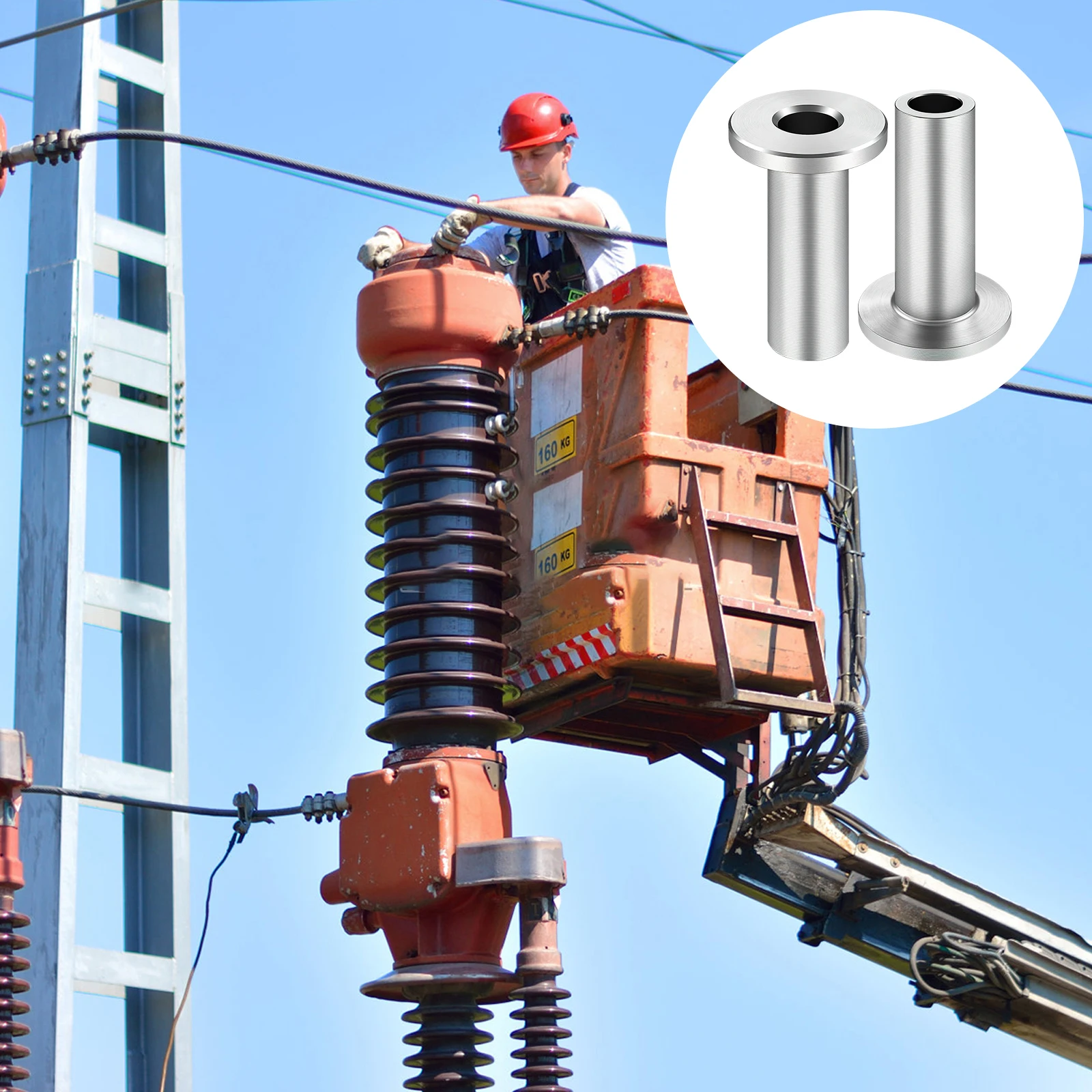 Stainless Steel Cable Railing Protector Sleeves Silver Grommet for Wood Posts Deck DIY Wire Rope Fits 1 8 Inch 
Stainless Steel Cable Railing Protector Sleeves Silver Grommet for Wood Posts Deck DIY Wire Rope Fits 1 8 Inch