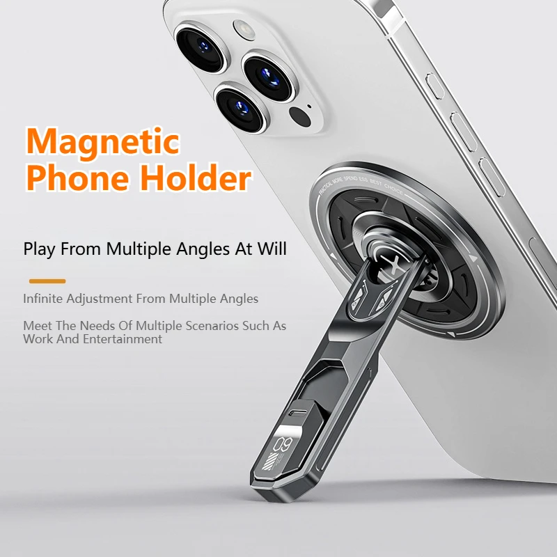 Magnetic Phone Holder Metal Desktop Finger Ring Relieve Stress Holder Double-Sided Adsorption 360° Rotation Folding Support
Magnetic Phone Holder Metal Desktop Finger Ring Relieve Stress Holder Double-Sided Adsorption 360° Rotation Folding Support