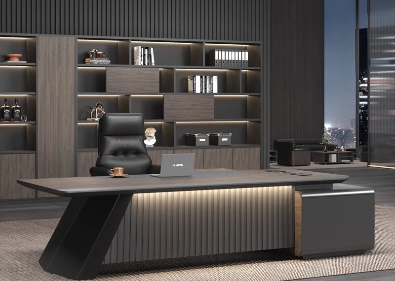 Окрашенный стол босса, офисный письменный стол, простой современный элитный стол
Окрашенный стол босса, офисный письменный стол, простой современный элитный стол