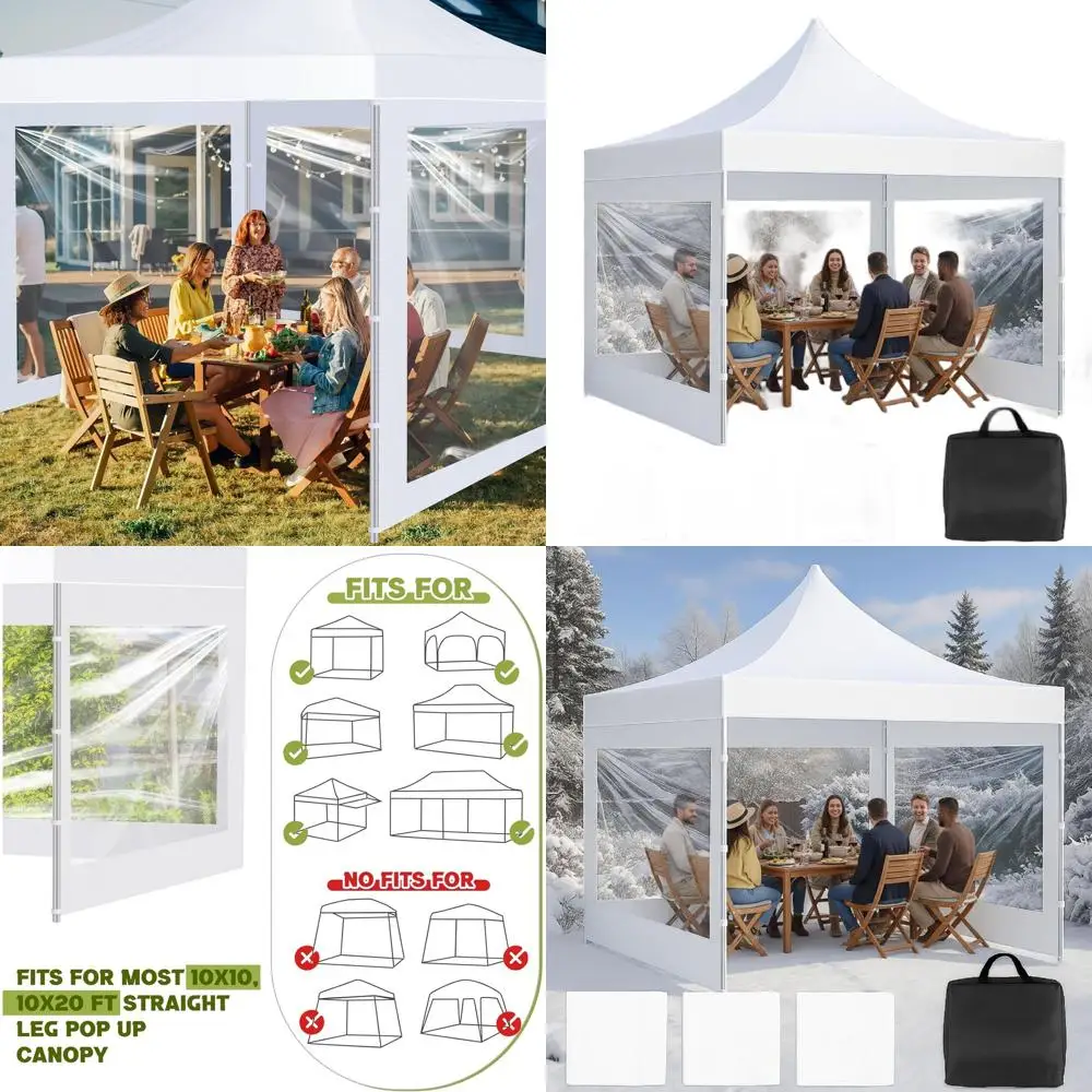 10x10 Inch Waterproof Canopy Sidewalls with Black Storage Bag, Sunshade Only, No Tent or Zipper Included (White)
10x10 Inch Waterproof Canopy Sidewalls with Black Storage Bag, Sunshade Only, No Tent or Zipper Included (White)
