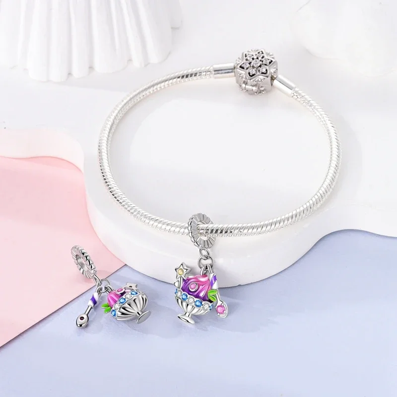 Original Charms 925 Silver Colorful Dessert Spoon Star Pendant Fit Charms Plata 925 Bracelets for Women Women Jewelry Making Diy
Original Charms 925 Silver Colorful Dessert Spoon Star Pendant Fit Charms Plata 925 Bracelets for Women Women Jewelry Making Diy