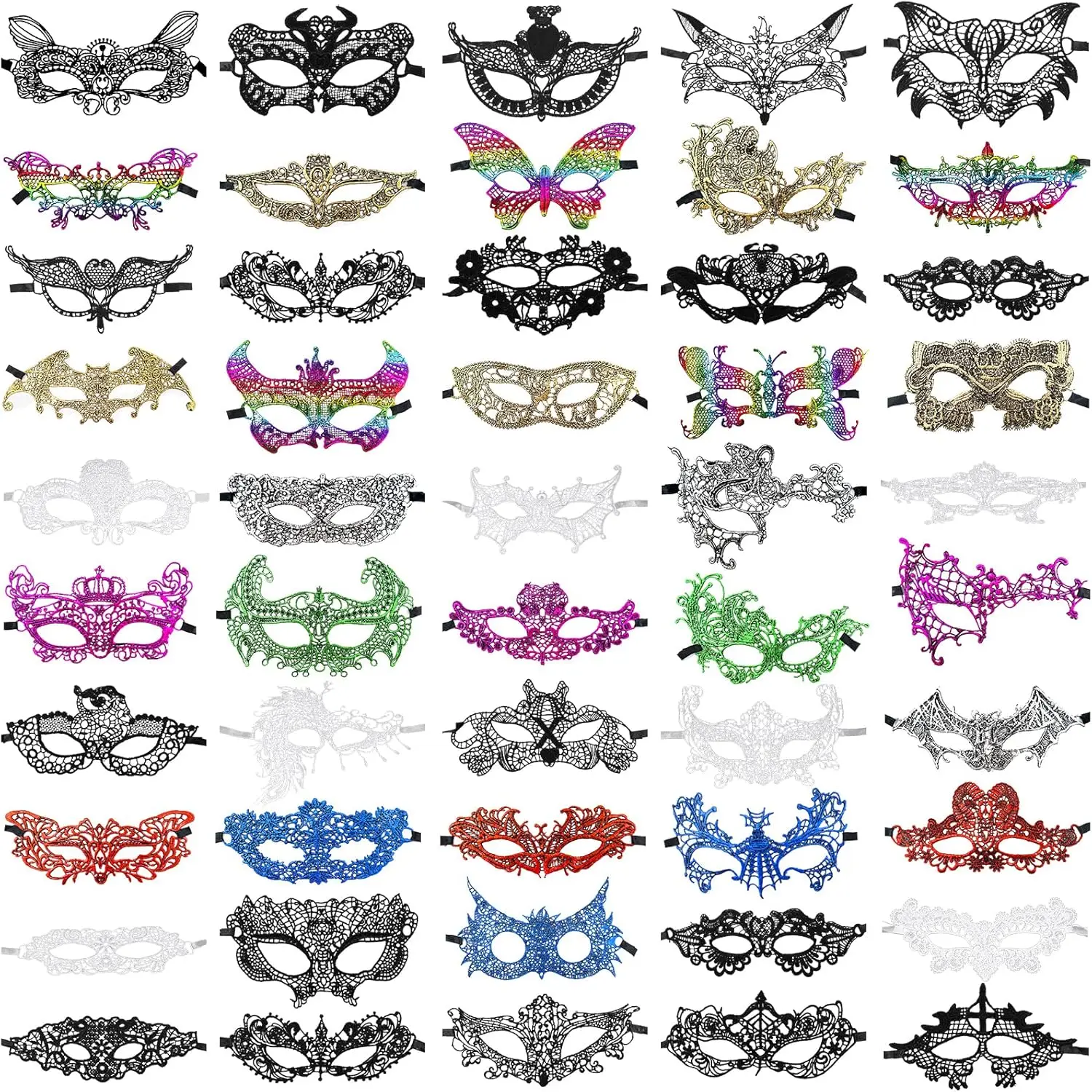 Lace Mask Masquerade Venetian Eyemask Halloween Woman for Masquerade Carnival Party Costume Ball
Lace Mask Masquerade Venetian Eyemask Halloween Woman for Masquerade Carnival Party Costume Ball