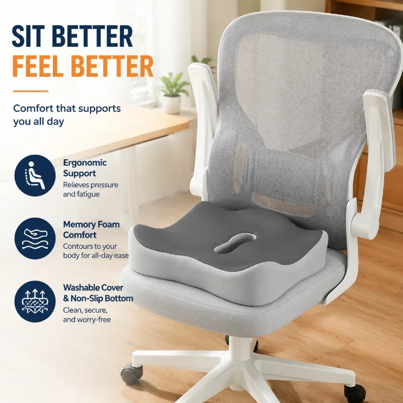 Memory Foam Seat Cushion for Car Auto Office Desk Chair Ergonomic Hip Support Pad Comfort Sitting Mat for Student Stool Waist
Memory Foam Seat Cushion for Car Auto Office Desk Chair Ergonomic Hip Support Pad Comfort Sitting Mat for Student Stool Waist