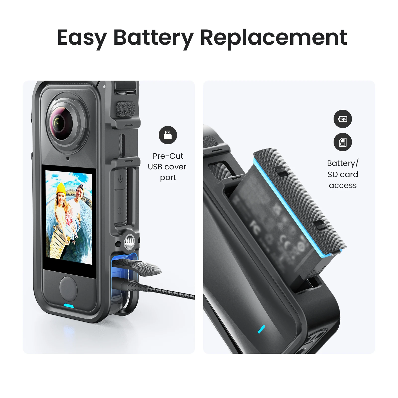 Rabbit Cage PC Protective Case for Insta360 X4 Air, Multifunctional Metal Frame Expansion Frame Expansion Adapter Mount
Rabbit Cage PC Protective Case for Insta360 X4 Air, Multifunctional Metal Frame Expansion Frame Expansion Adapter Mount