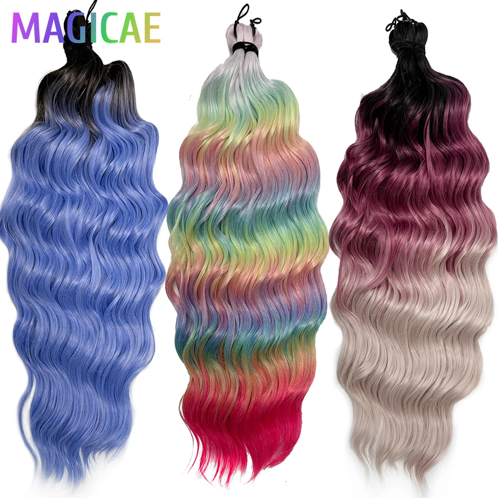 Anna 24Inches 3Pcs 300Grams Body Wave Crochet Braids Ombre Rainbow Blond White Sliver High Temperature Synthetic Hair Extension
Anna 24Inches 3Pcs 300Grams Body Wave Crochet Braids Ombre Rainbow Blond White Sliver High Temperature Synthetic Hair Extension