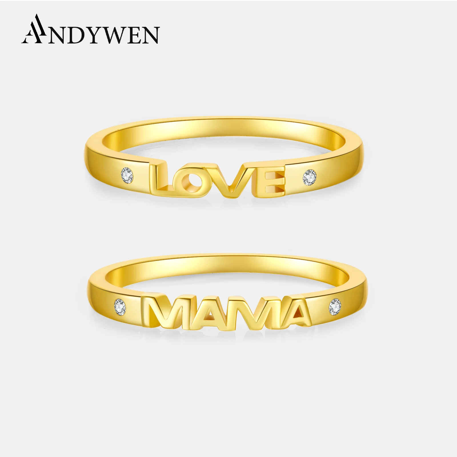 ANDYWEN 925 Sterling Silver Clear Zircon Letter Love Mama Rings Women Simple Luxury Wedding Party Circle Jewelry For Rock Punk
ANDYWEN 925 Sterling Silver Clear Zircon Letter Love Mama Rings Women Simple Luxury Wedding Party Circle Jewelry For Rock Punk