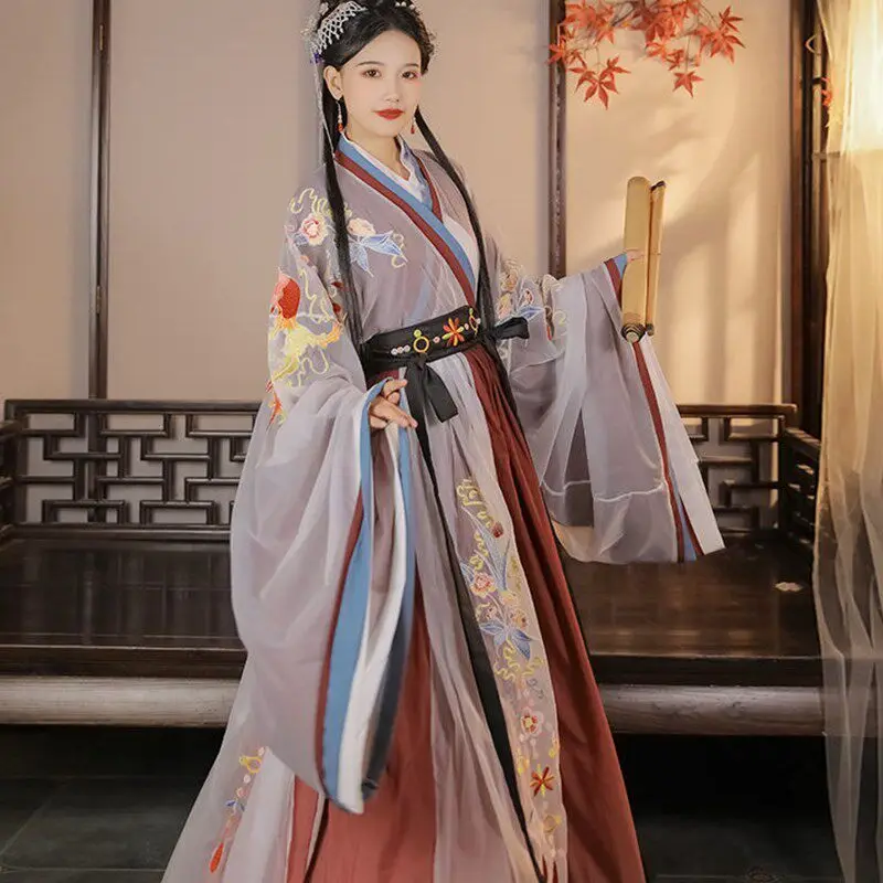 Spring Women Weijin Style Hanfu Cross Collar Heavy Embroidery Ruqun Super Fairy Ancient Costume
Spring Women Weijin Style Hanfu Cross Collar Heavy Embroidery Ruqun Super Fairy Ancient Costume