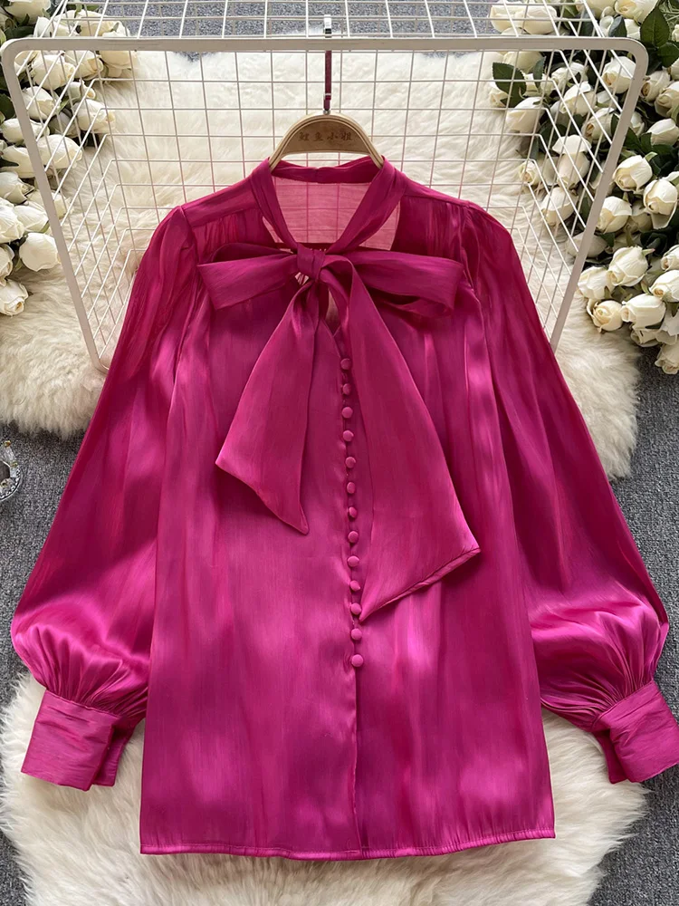 Croysier Blouses And Shirts For Women 2023 Long Sleeve Buttoned Vintage Satin Blouse Top Tie Bow V Neck Office Elegant Blouse
Croysier Blouses And Shirts For Women 2023 Long Sleeve Buttoned Vintage Satin Blouse Top Tie Bow V Neck Office Elegant Blouse