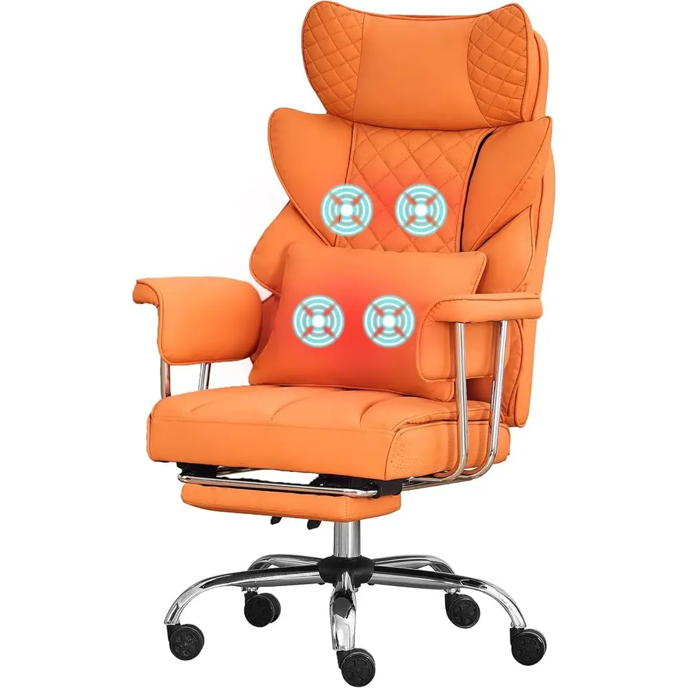 Ergonomic High-Back Reclining Massage Chair with Footrest, Ideal for Home Office, Orange
Ergonomic High-Back Reclining Massage Chair with Footrest, Ideal for Home Office, Orange