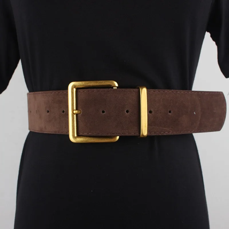 Ladies' Wide Waistband Coat Belt Dress Suit High-end Decoration, Retro Coffee Color Frosted Waistband Luxury Belt
Ladies' Wide Waistband Coat Belt Dress Suit High-end Decoration, Retro Coffee Color Frosted Waistband Luxury Belt