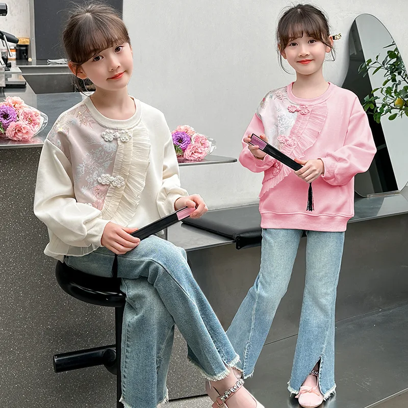 Girls' Hoodie 2025 Fashionable Western Big Ch's Fashion New Chinese Spring And Autumn National Style Round Neck Top For
Girls' Hoodie 2025 Fashionable Western Big Ch's Fashion New Chinese Spring And Autumn National Style Round Neck Top For
