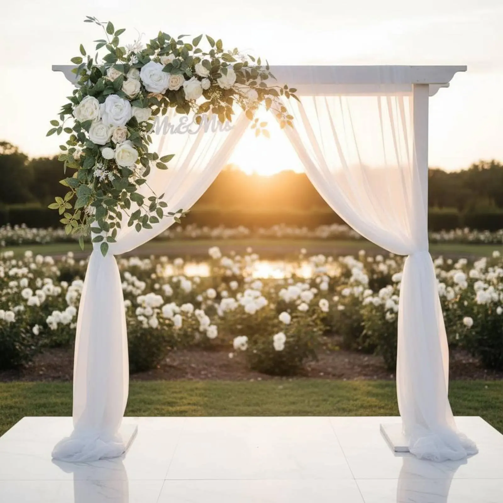 2 Pieces Wedding Arch Flowers Reusable Wedding Arch Flower Set Corner Floral Arrangement Elegant Design Artificial Flower Swag
2 Pieces Wedding Arch Flowers Reusable Wedding Arch Flower Set Corner Floral Arrangement Elegant Design Artificial Flower Swag