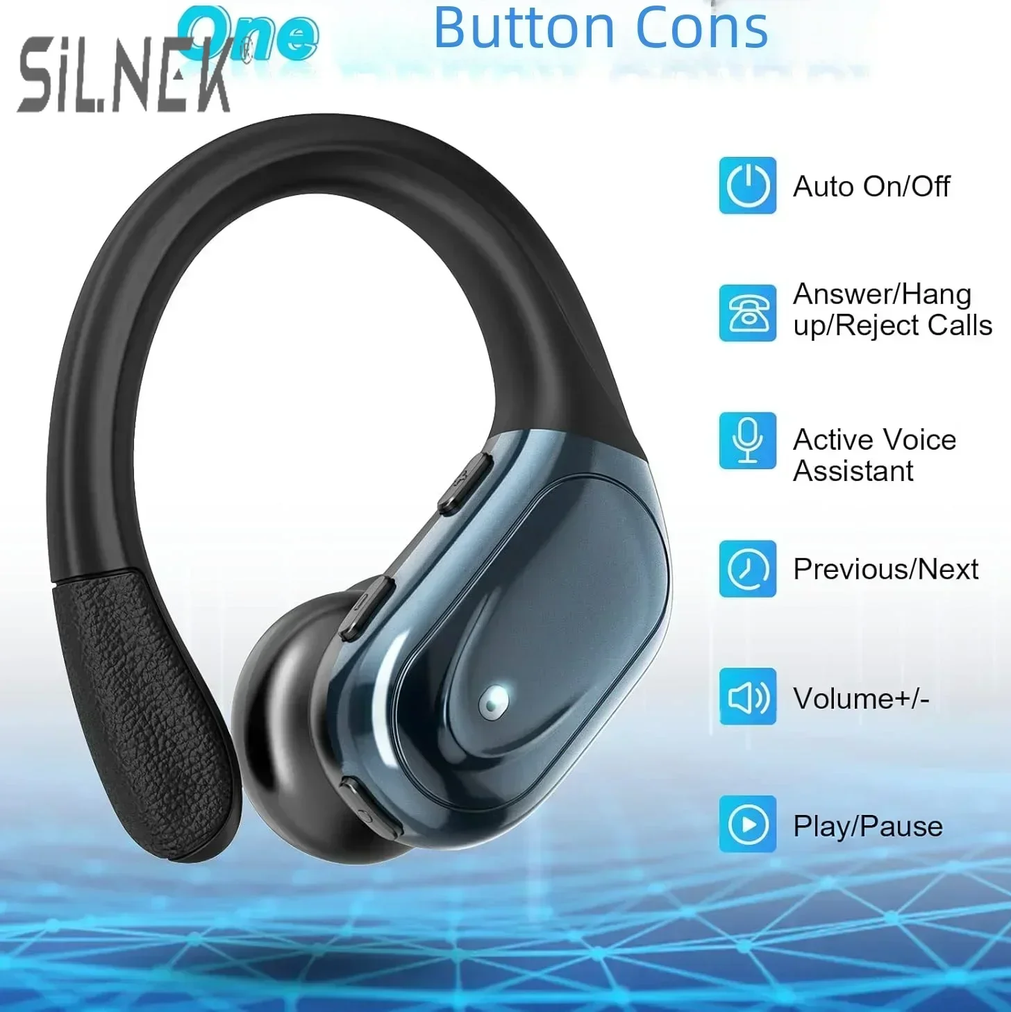 Bluetooth Earphone ENC Noise Cancelling Mic Wireless headset Waterproof Stereo Sport Music Earbuds Over-Ear Earpiece for iPhone
Bluetooth Earphone ENC Noise Cancelling Mic Wireless headset Waterproof Stereo Sport Music Earbuds Over-Ear Earpiece for iPhone