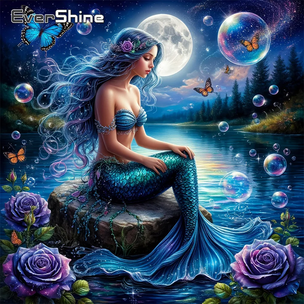 EverShine Diamond Mosaic Portrait Gird Full Drill Embroidery Mermaid Rhinestones 5D Moon Painting Rose Handicraft Wall Decor
EverShine Diamond Mosaic Portrait Gird Full Drill Embroidery Mermaid Rhinestones 5D Moon Painting Rose Handicraft Wall Decor