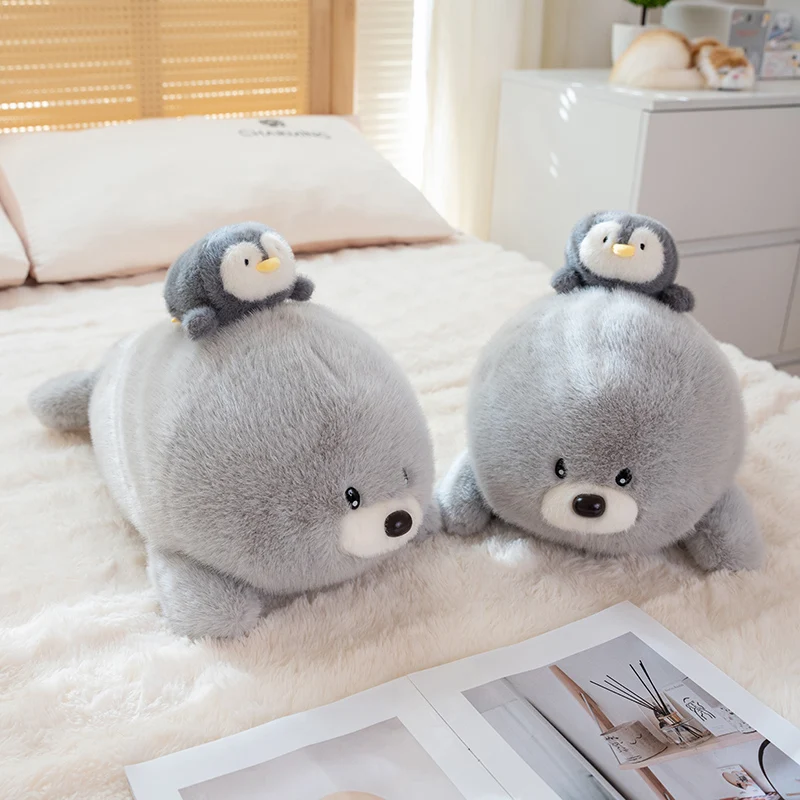 Sea Seal Plush Doll Lying Style Seal Having A Penguin On His Back Stuffed Animal Home Decor Kid Birthday Gift Holiday Gifts
Sea Seal Plush Doll Lying Style Seal Having A Penguin On His Back Stuffed Animal Home Decor Kid Birthday Gift Holiday Gifts