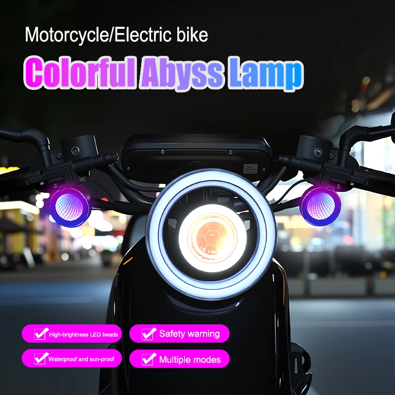 Abyss Electric Motorcycle Rainbow Turn Signal Light LED Rainbow Color Modification and Decorative Driving Light 12V High Bright
Abyss Electric Motorcycle Rainbow Turn Signal Light LED Rainbow Color Modification and Decorative Driving Light 12V High Bright