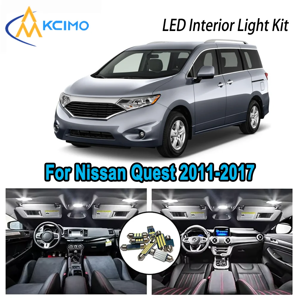 High-Quality LED Interior Kit for Nissan Quest 2011-2017 2012 2013 2014 2015 Premium Error-Free Dome Map Trunk Automotive Lamps
High-Quality LED Interior Kit for Nissan Quest 2011-2017 2012 2013 2014 2015 Premium Error-Free Dome Map Trunk Automotive Lamps