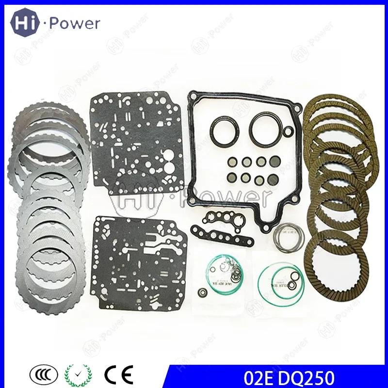 Auto Transmission 02E DQ250 Master Repair Kit friction Steel Plate For Audi A3 Q3 TT For VW Audi Gearbox Disc seal Overhaul Kit
Auto Transmission 02E DQ250 Master Repair Kit friction Steel Plate For Audi A3 Q3 TT For VW Audi Gearbox Disc seal Overhaul Kit