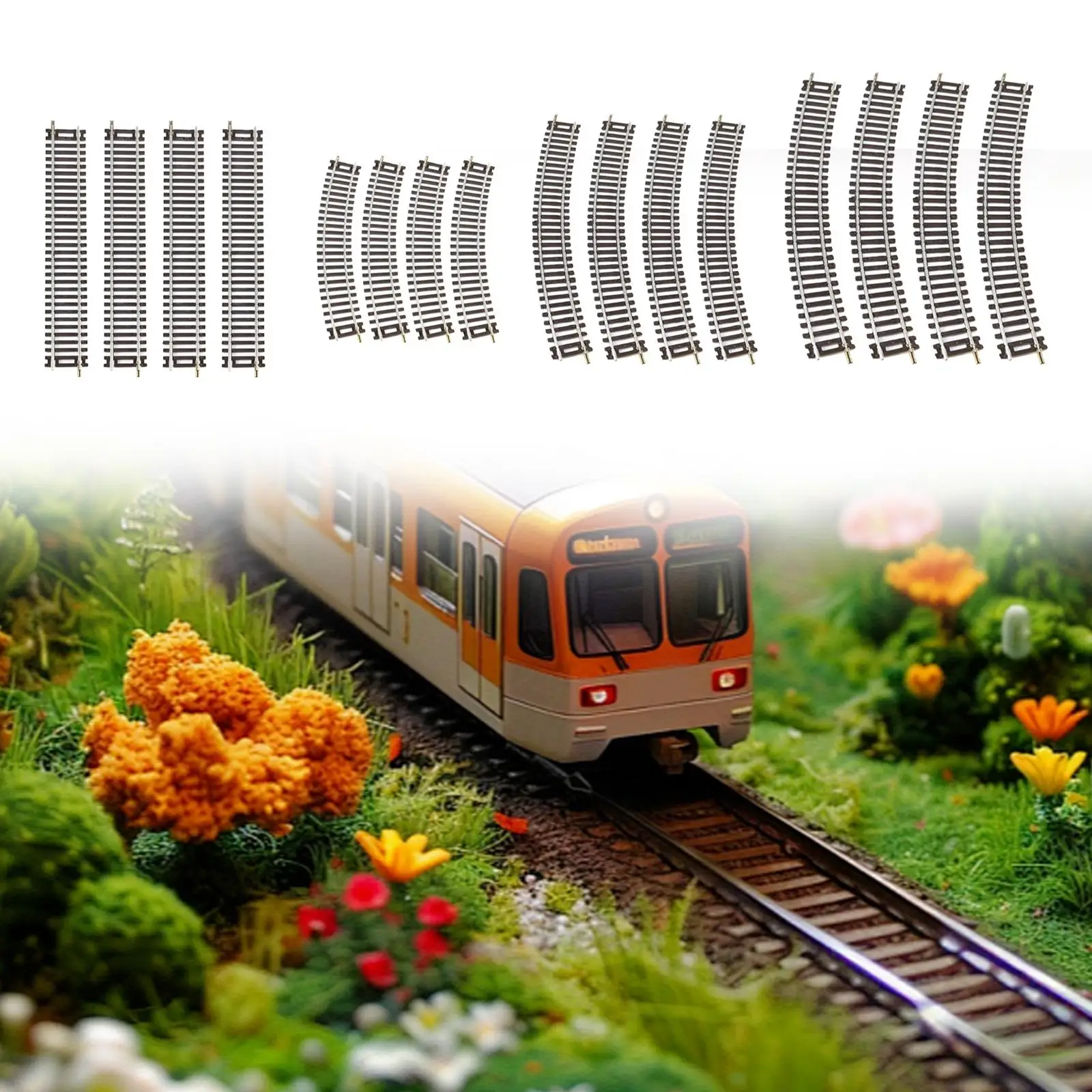 4x HO Scale Track Birthday Gift Multifunctional Realistic DIY Model Railway Accessory for 1:87 Preschool Kindergarten Gatherings
4x HO Scale Track Birthday Gift Multifunctional Realistic DIY Model Railway Accessory for 1:87 Preschool Kindergarten Gatherings