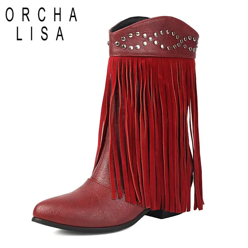 ORCHA LISA 2025 Женские сапоги до середины икры с кисточками и круглым носком на блочном каблуке 5 см, большие размеры 41 42 43 Crystal Fashion Dating Bota 
ORCHA LISA 2025 Женские сапоги до середины икры с кисточками и круглым носком на блочном каблуке 5 см, большие размеры 41 42 43 Crystal Fashion Dating Bota